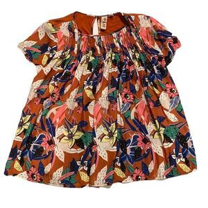 Anthropologie Dolan Left Coast Silk Short Sleeve Blouse